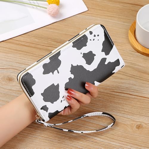 Womens Wallet Cow Print Wallets for Women Multi-Compartment Wallet Clutch Bag2