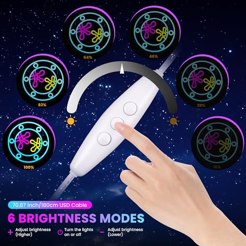 Image of Ocean World Porthole Neon Signs,Colorful LED Neon Light for Wall Decor,USB Powered Under Sea Portable Decoration Wall Lights Decor Led Sign for Game Room Bedroom,11.6 inch*11.6 inch