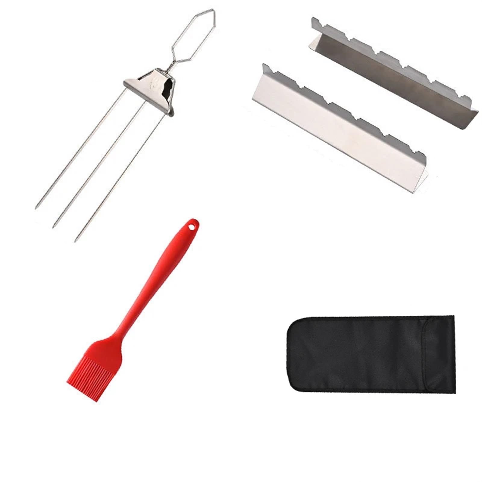 Brochette barbecue à trois têtes en inox pour vos soirées grillades en famille ou entre amis