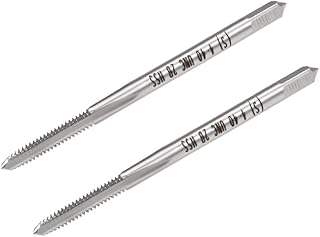 uxcell Machine Tap #4-40 UNC Thread 2B Class 3 Flutes High Speed Steel Screw Threading Tap Tapping Tool 2pcs