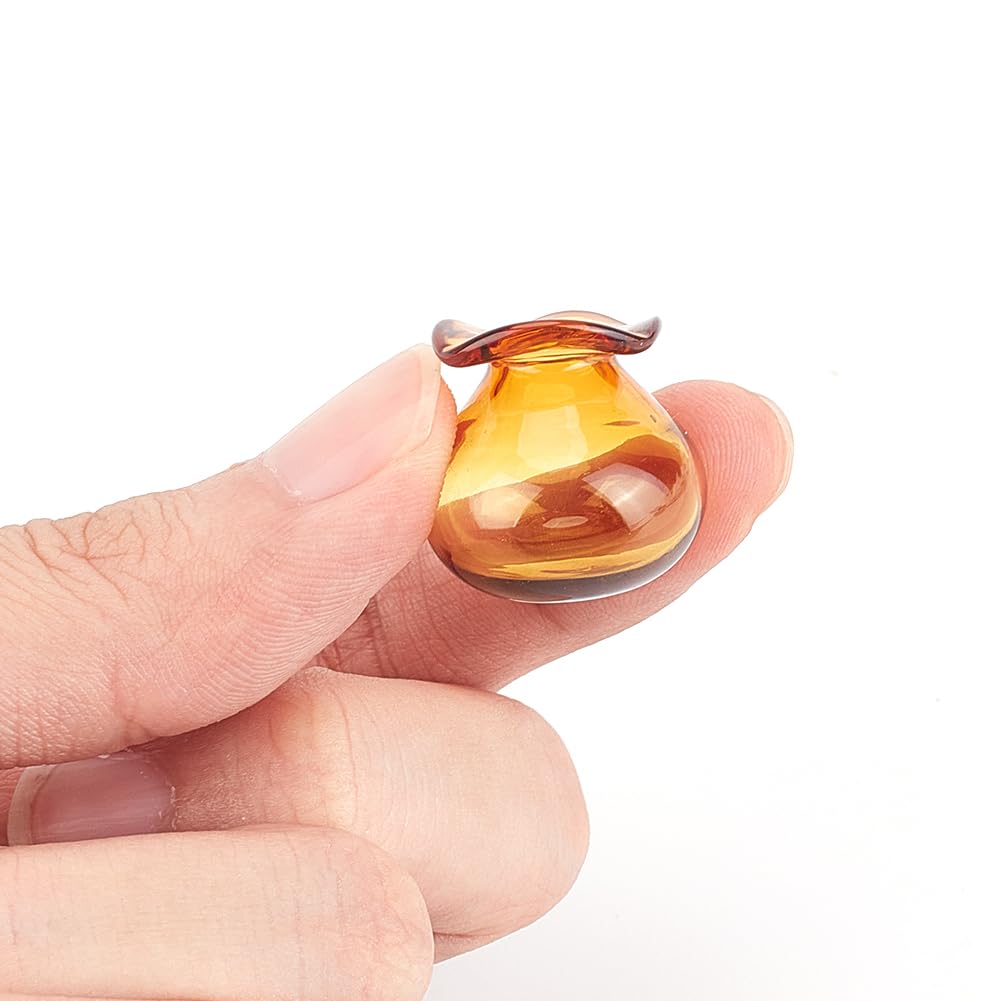 DELORIGIN 5Pcs Cat Whisker Vase Mini Flower Vase 0.8" Miniature Glass Bud Vases Tiny Vase for Micro Landscape Accessories Decorations Dry Flowers Bud Succulent Holder DIY Ornament Table Festival Decor - Image 3
