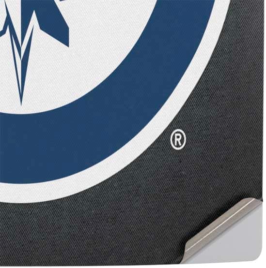Skinit Decal Gaming Skin Compatible with PS5 Pro Console - Officially Licensed NHL Winnipeg Jets Black Background Design