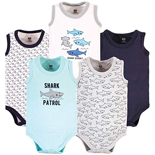 Image of Hudson Baby Unisex Baby Cotton Sleeveless Bodysuits