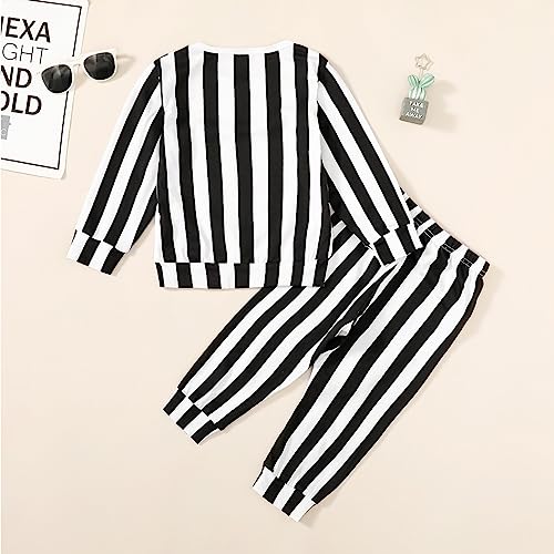 Disfraz para bebé niño con ropa a rayas blancas y negras miniatura 6