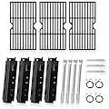 Adviace Grill Replacement Parts for Charbroil 463441514 463440109 463441312, Grill Heat Plates, Grill Burners and Igniter, Carryover Tubes, Grill Grates for Char-Broil 463441514, Thermos 461442114