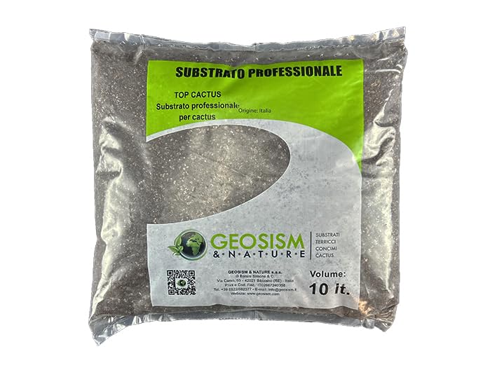 Tierra, sustrato profesional para plantas suculentas (cactus - crasas) (Top Cactus - Geosism) (10 lt)