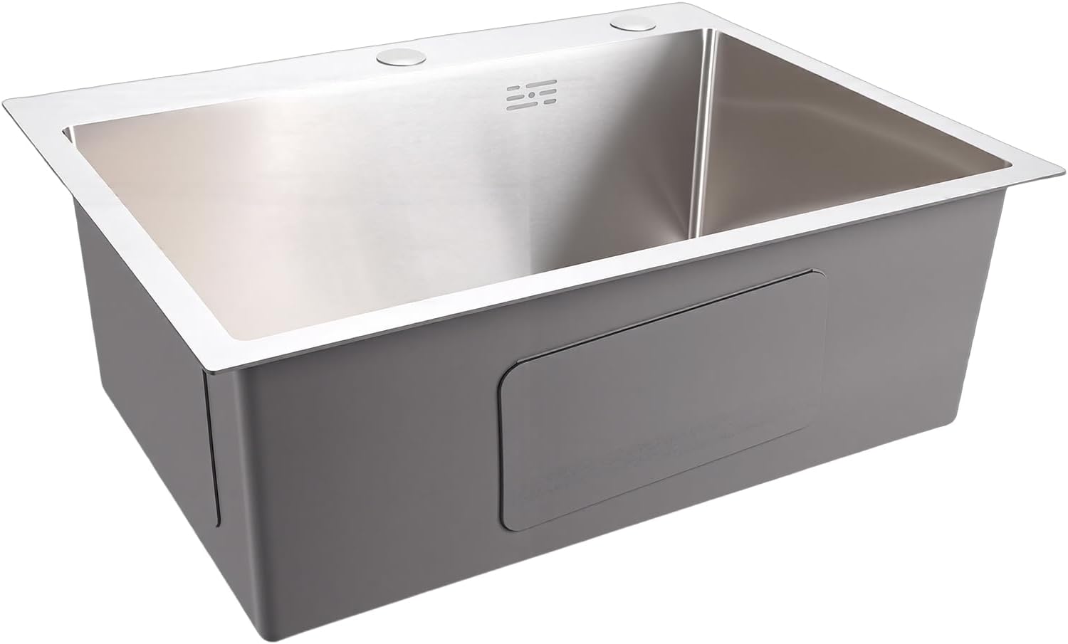 24 Inch Stainless Steel Kitchen Sink, 3mm Thick 304 SUS Top Mount Undermount RV Sink, Soundproof Pads & Nano Coating, Ideal for Food Truck, Camping Vehicle, Boat & Motorhome
