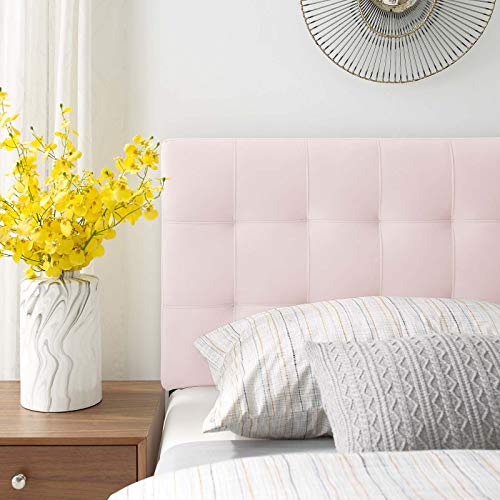 Modway Lily Biscuit Tufted Twin Performance Velvet Headboard, Pink by Modway - Image 5
