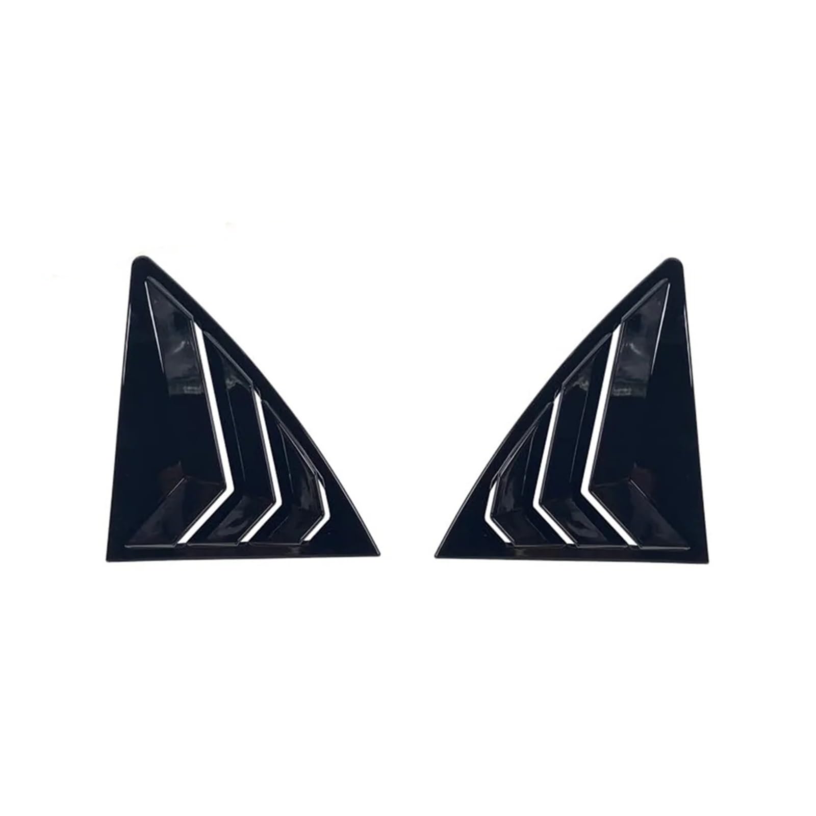 Compatible with Toyota Corolla 2009-2013 Car Rear Louver Window Side Shutter Cover Trim Sticker Vent Scoop Accessories Bright Black