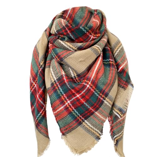 DELEY Rétro Plaid Tartan Foulard Automne Hiver Longue Écharpe Châle Étole Couvertures Multicolore
