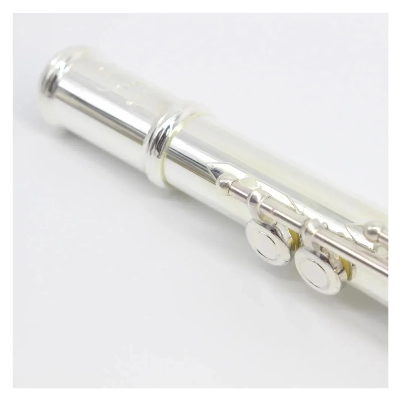 Instrumento de viento de madera Chapado en plata de cuproníquel, flauta con llave C de 16 agujeros, con estuche, paño de limpieza, destornillador de palo