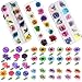 Osuter 36PCS Nail Art Fiori Secchi Piccolo Mini Nail Art Decorazioni 3D Bello per Unghie Decorativi