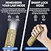 EDC Tactical Flashlight,Flat Flashlights Rechargeable with Lockout & Memory,Dual-Switches LED Flashlight with Digital Display,Stainless Steel 8 Modes Pocket Flash Light for Home,Camping,Emergency