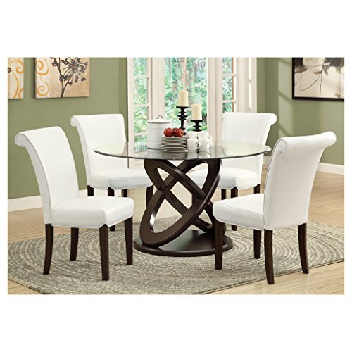 Monarch Specialties I Tempered Glass Dining Table, 48