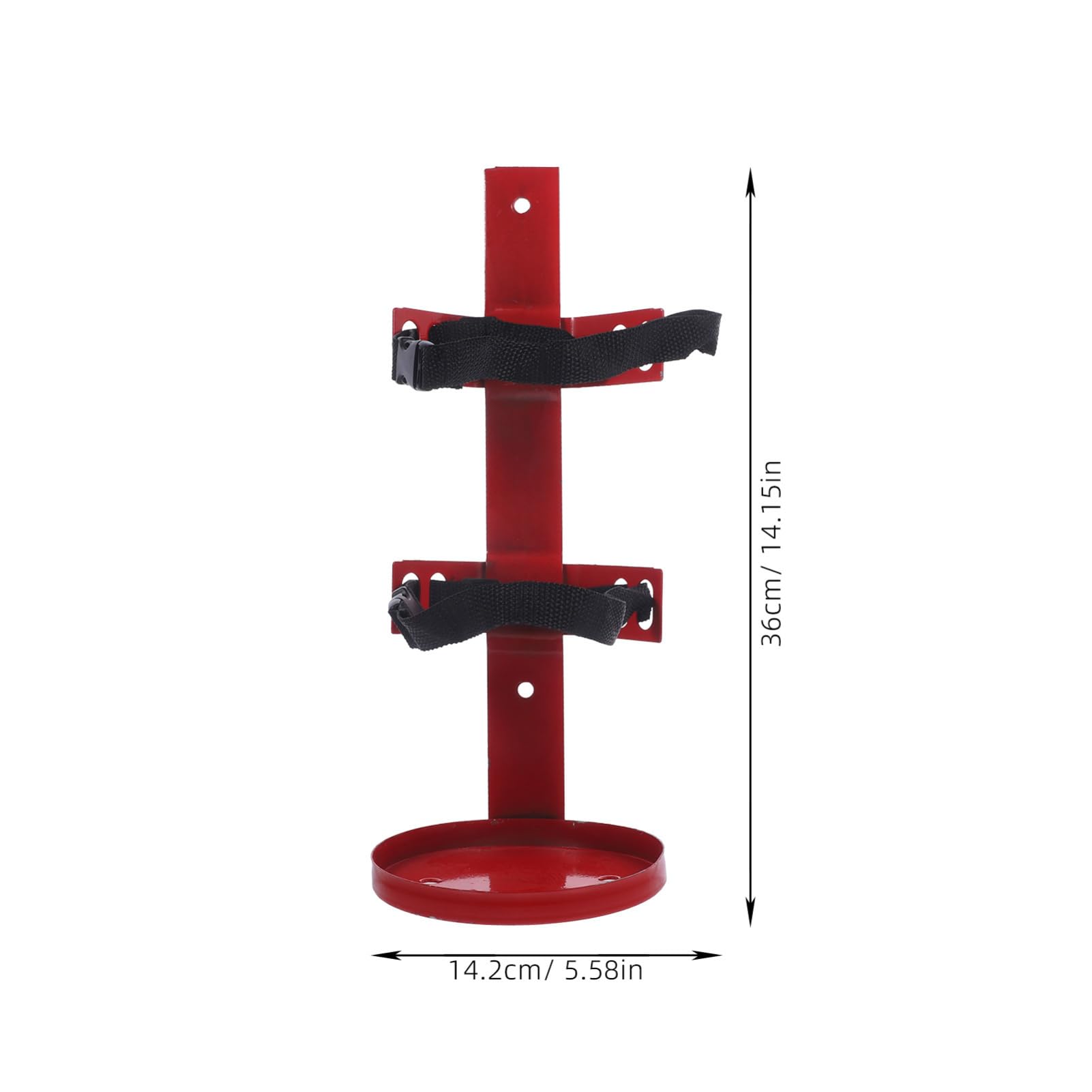 SHINEOFI Soporte Fácil de Superficie Extintor en Hierro de Incendios para Rojo Pulida y Instalación para Montaje Color Pared