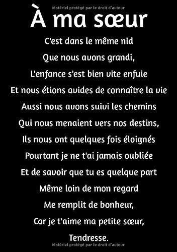 A Ma Sœur C Est Dans Le Meme Nid Que Nous Avons Grandi L Enfance S Est Bien Vite Enfuie Carnet De Notes Cadeau D Anniversaire Cadeau Pour Sa Soeur Ligne Petite A Ma Sœur C Est Dans Le Meme Nid Que Nous Avons Grandi L Enfance S Est Bien Vite Enfuie Carnet De Notes Cadeau D Anniversaire Cadeau Pour Sa Soeur Ligne Petite