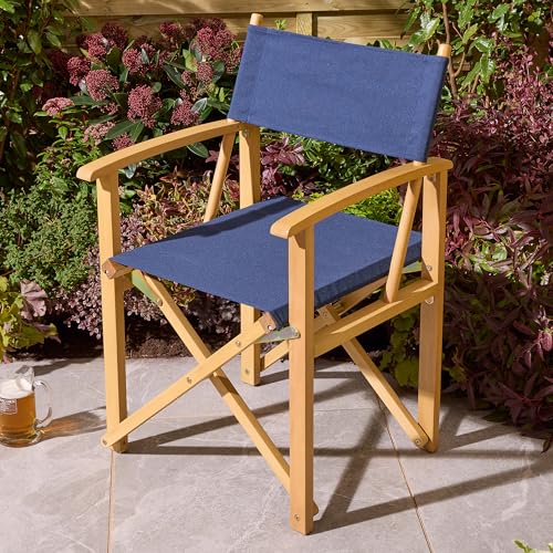Rowlinson Ascot Folding Directors Chair - Midnight Blue