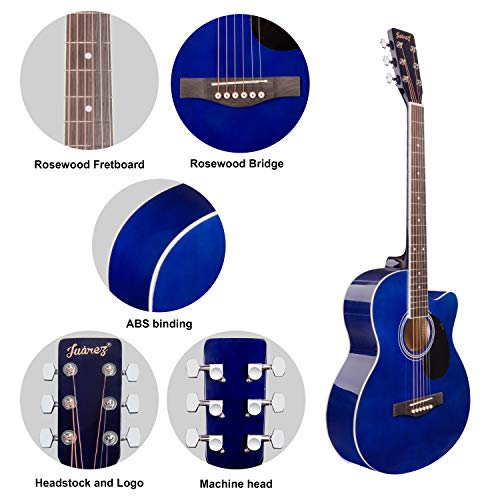 Image of JUAREZ Basswood Arpeggio Guitar JRA39SR-BL, Blue