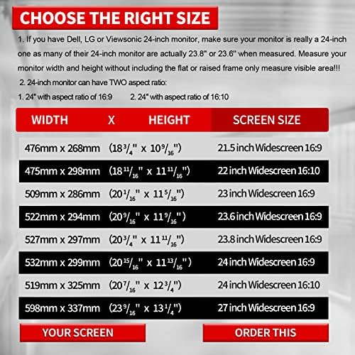 Kinmiee 21.5 Inch Computer Privacy Screen Filter for 21.5" 16:9 Aspect Ratio Widescreen Computer Monitor, Anti Spy Anti-Glare Blue Light Blocking Screen Protector Film (WxH: 476mmx268mm)