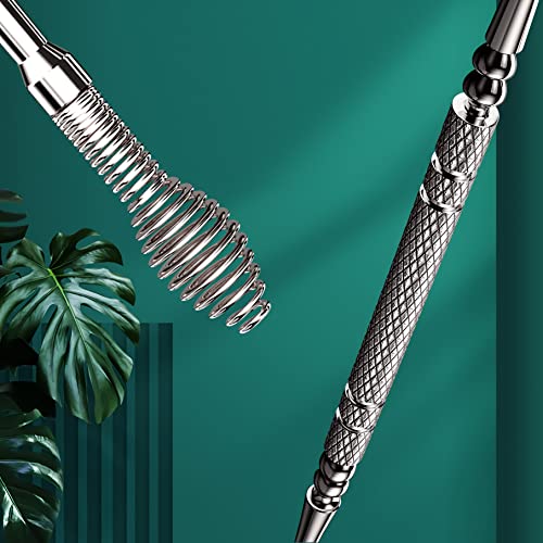 Ohrenschmalz Entferner,Ohrenreiniger,Ohrenreiniger Set,Edelstahl Spirale Ohrreiniger,Ohrlöffel,Ohrenschmalz entfernung/Ohrenreinigung, Ear Cleaner für Erwachsene,mit Aufbewahrungskiste(Silber)