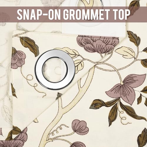 Image of Story@Home Cotton Curtain | Window Curtains 5 Feet Long Set of 2 | Floral Printed | Bohemian Curtain | Room Darkening Curtains for Living Room | (116 X 152 Cm, Beige & Brown)