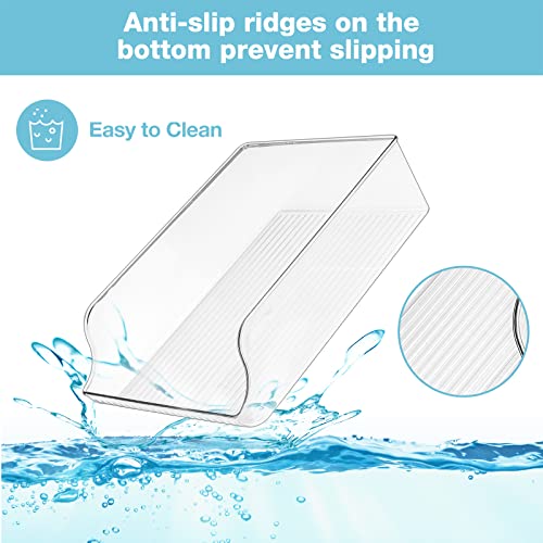 Puricon 2 Pack Water Bottle Dispenser Organizer For Refrigerator, Clear Plastic 16.9Oz Water Bottle Container Storage Bin For Fridge Freezer Pantry Cabinet Kitchen -For Water Bottle #TOP5