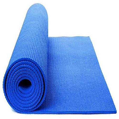Yoga and Exercise mat of 3 mm (Blue) Yoga Mat with Yoga Mat Carry Strap