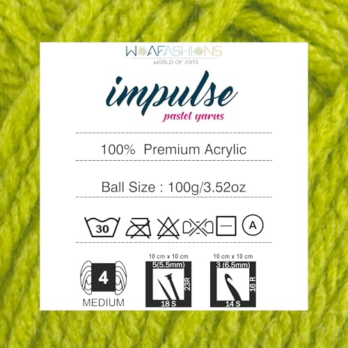 Image of WOAFashions Impulse Hand Knitting & Crochet Yarn (Celery) (100gms - Pack of 1)