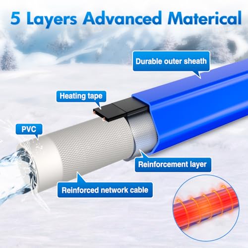 Image of Nilight 15FT Heated Water Hose RV 5 /8 inchInside Diameter -45F Freeze