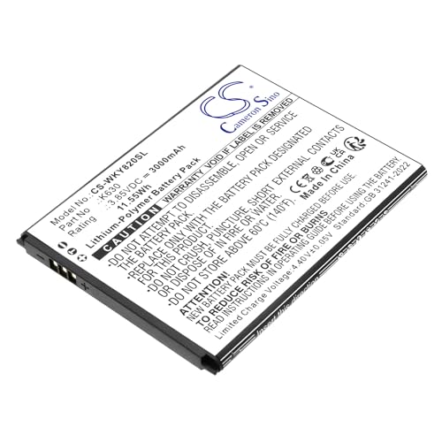 TECHTEK Batterie 3000mAh Compatible avec [Wiko] Y82 remplace K630