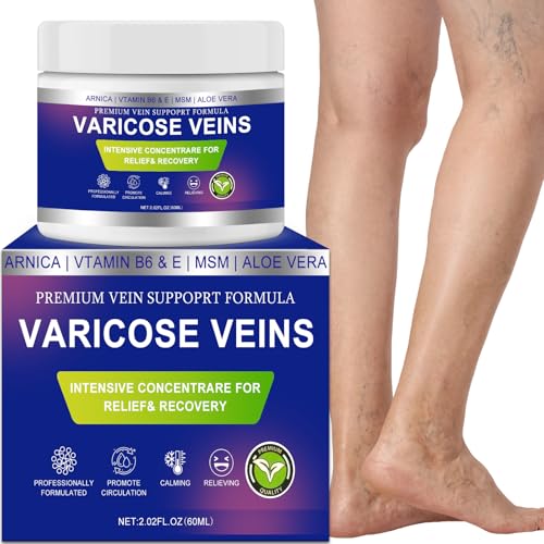Yongsenina Varicose Veins Cream, Vein Cream & Spider Veins Treatment for Legs, Improves Blood Circulation and Relief From Heavy Fatigued Leg, Refreshing and Non-Sticky, 1PK