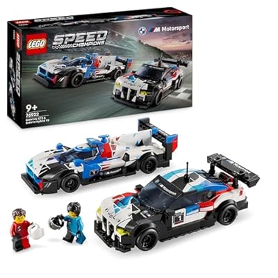 LEGO Speed Champions Coches de Carreras BMW M4 GT3 y BMW M Hybrid V8 Vehículos de Juguete 2 Maquetas de Construcción y 2 Minifiguras de Pilotos Regalo para Niños y Niñas de 9 Años o Más 76922