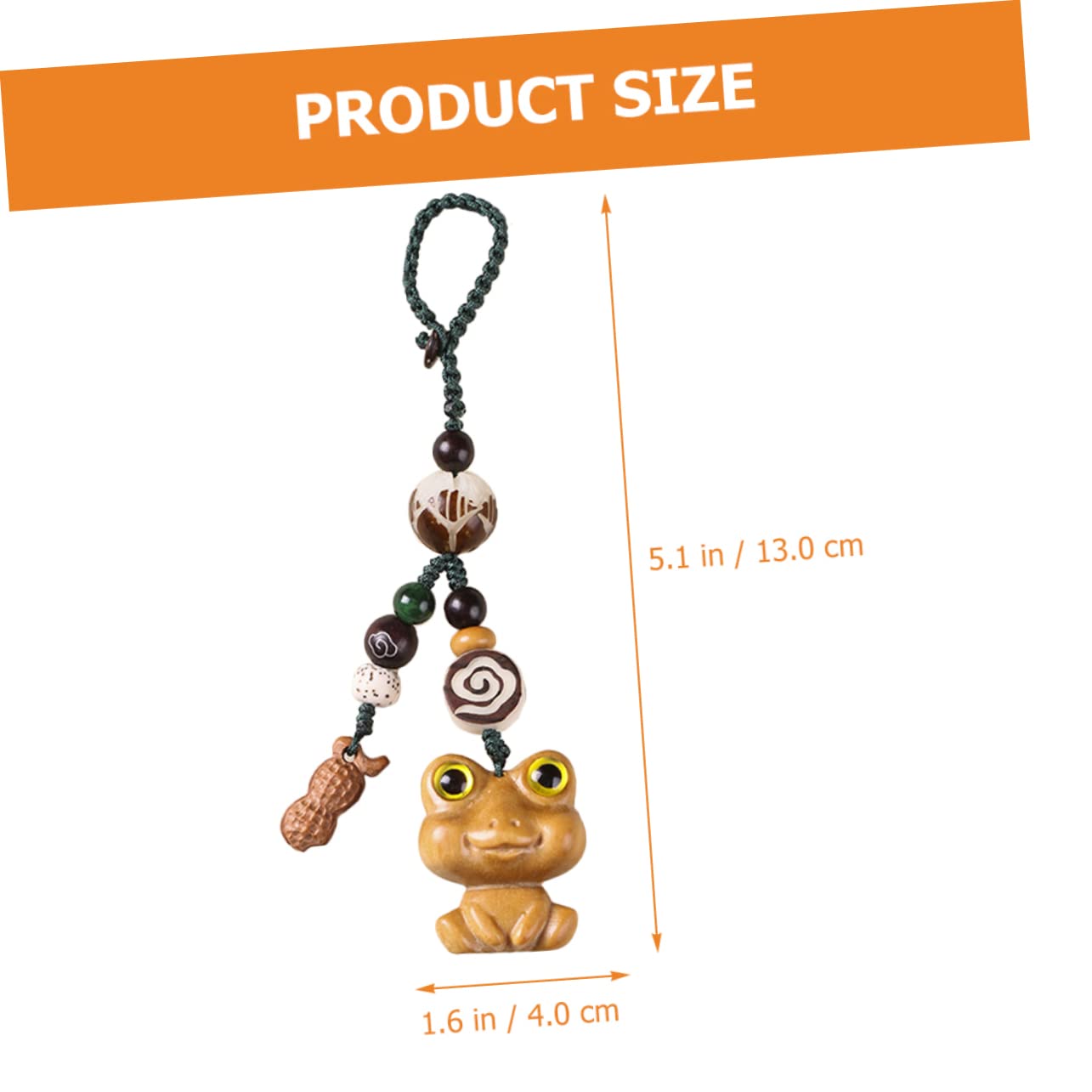 SOIMISS 5pezzi Portachiavi Legno Forma Di Animale Charm Decorativo Per Borsa e Zaino Portachiavi Legno Di Sandalo Con Simpatico Design Di Rana Per Donne e Appassionati Di Accessori Unici