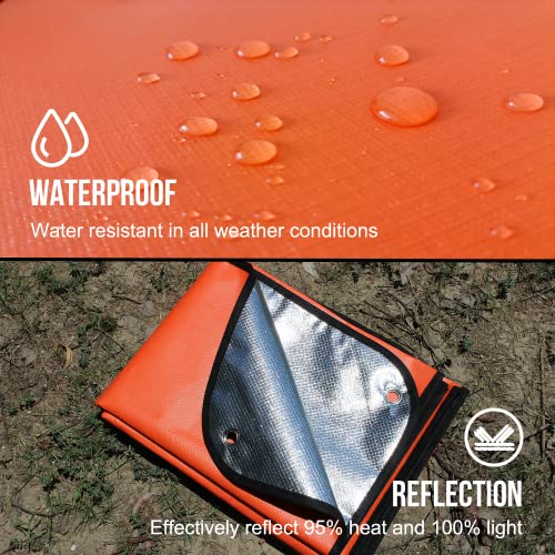 Image of LYN Heavy Duty Emergency Blanket Survival Gear Waterproof Insulated Blanket Emergency Tarp for Camping, Hiking, Bushcraft