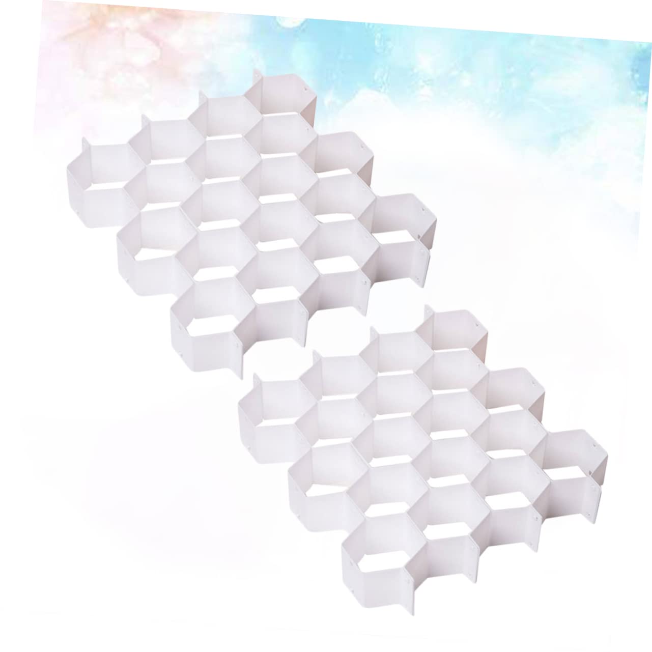 MAGICLULU Divisori Cassetto a Nido D'ape, 4 Set, Plastico Bianco | Biancheria Intima e Calze, Armadio o Comò, Struttura Componibile per Piccoli Oggetti