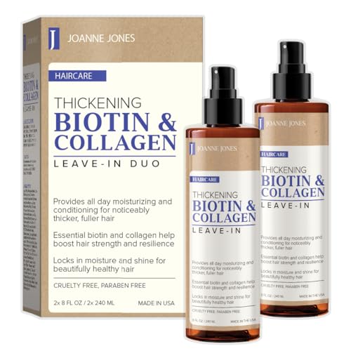 Joanne Jones Thickening Biotin & Collagen Leave In - 2 Pack Fresh Mint Unisex-Adults