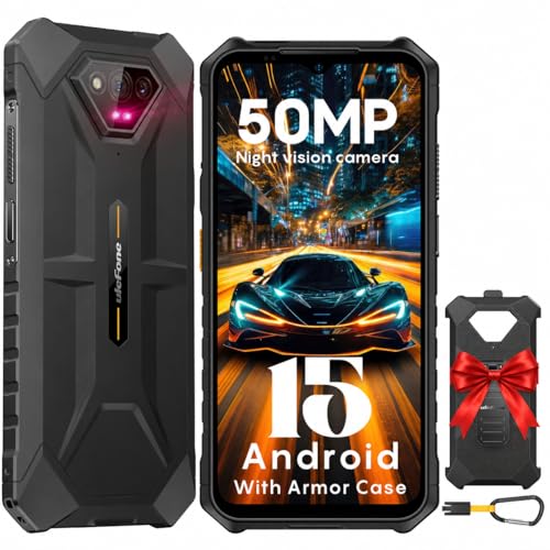 Ulefone Armor X13 Telephone Incassable Android 15, 12Go+64 Go ROM/SD 256Go, Écran 6.52HD+,...