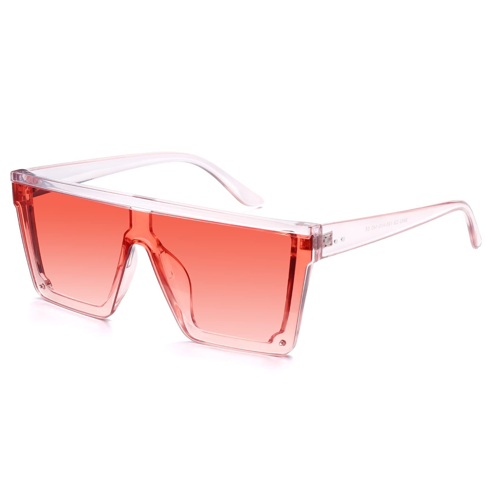 STORYCOAST Square Sunglasses for Women Men Fashion Big Frame Flat Top Sun Glasses Mirror Lens