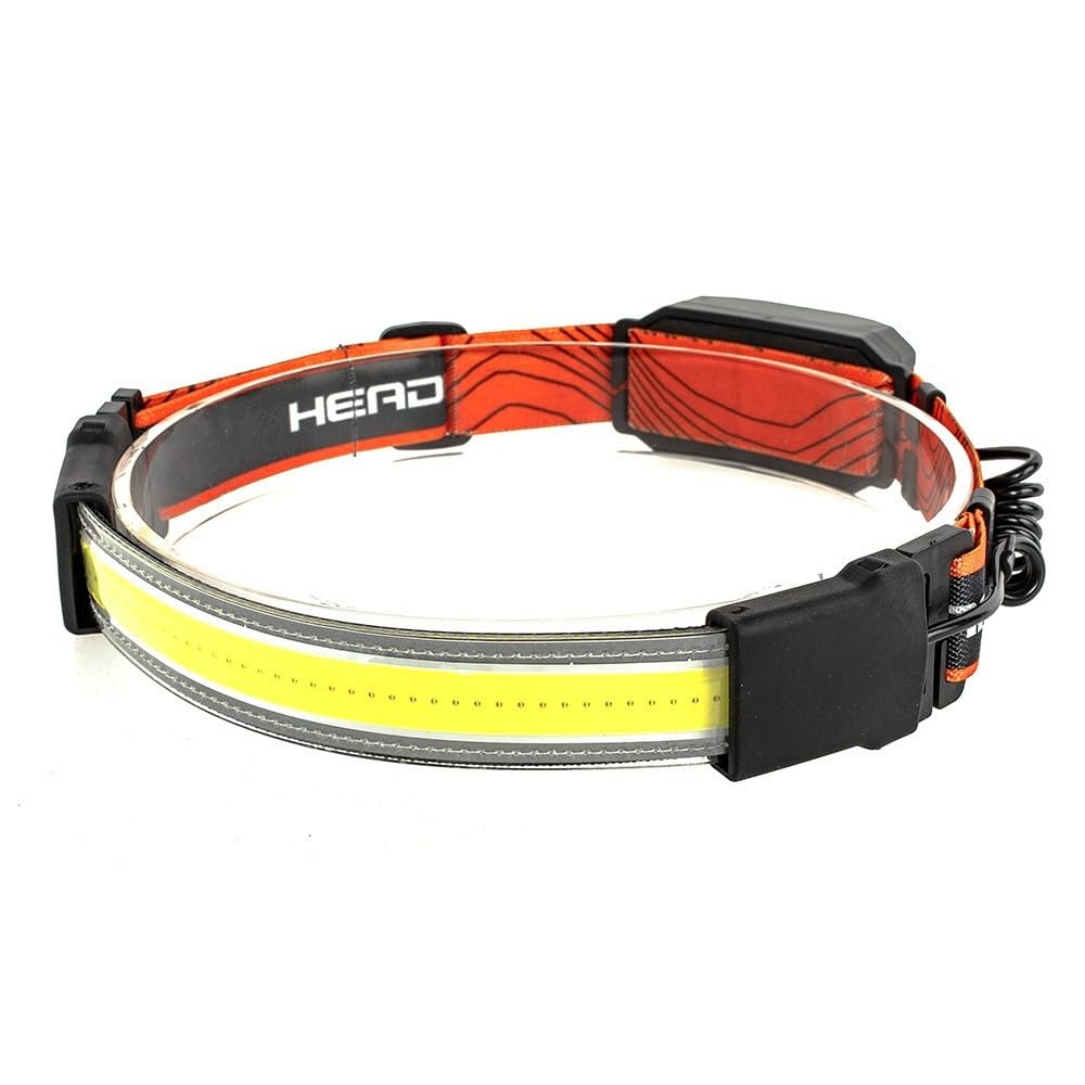 LED Stirnlampe, 350LM USB Wiederaufladbare Stirnlampe mit 4 Batterieanzeigen, für Camping Radfahren Nacht Laufen