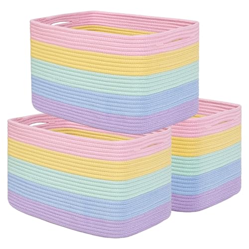 Shelf Baskets for Organizing, Woven Storage Basket for Shelves，Co...