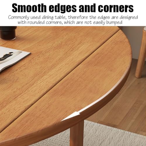 Mesa de Comedor Redonda Extensible de Madera de 100 cm para 4 a 6 Plazas 8