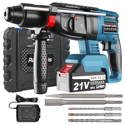 【Raoendis】電動ハンマードリル 21V充電式 コードレス ハンマー ドリル...