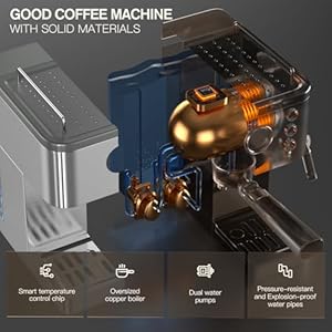 Expressocoffeemachines20barcappuccinomachinesforhomeespressomachinewithmilkfrothersteamwandcoffeemakerwith51ozremovablewatertank Urban Country Home Decor Expresso coffee machines 20 bar cappuccino machines for home espresso machine with milk frother steam wand coffee maker with 51oz removable water tank urban country home decor