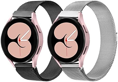 Vomulato Magnetic Bands Compatible with Samsung Galaxy Watch 5/4 40mm 44mm,Galaxy Watch 5 Pro 45mm, Galaxy Watch 4 Classic 42mm 46mm, Galaxy Watch 3 41mm ,Galaxy Active 2/ Active, 20mm Adjustable Replacement Metal Wristband for Women Men（Small）