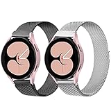 Vomulato Magnetic Bands Compatible with Samsung Galaxy Watch 6/5/4 40mm 44mm,Galaxy Watch 6 Classic 43mm 47mm，Galaxy Watch 5 Pro 45mm, Galaxy Watch 4 Classic 42mm 46mm, Galaxy Watch 3 41mm, 20mm Adjustable Replacement Metal Wristband for Women Men（Small）