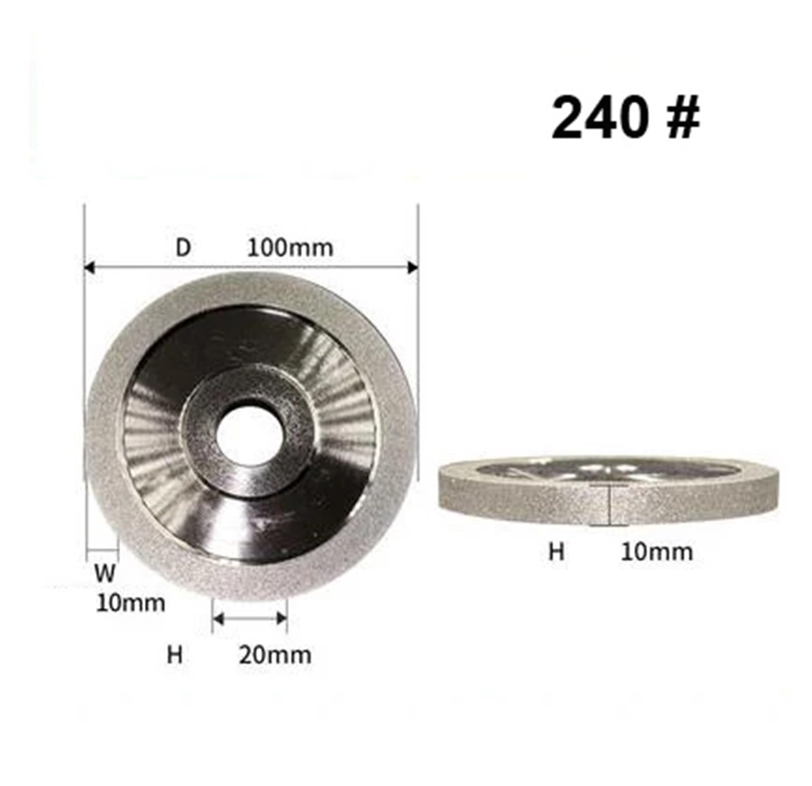 1 szt. 100 mm diamentowa tarcza szlifierska – tarcza CBN do ostrzenia ceramiki, wolframu, stali i jadeitu(150 grit)