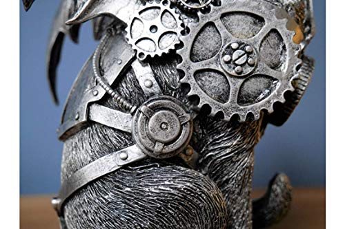 Chat gothique steampunk résine ailes figurine statuette déco maison originale - 6