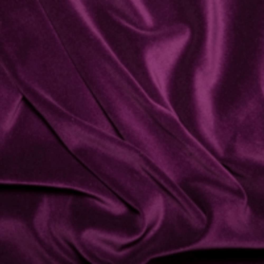 Oh Sew Crafty Limited Purple 100% Cotton Velvet Fabric Plain Costume Dressmaking Eveningwear (Per Metre) (Purple)