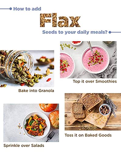 Image of NutriOrganics Flax Seeds 1kg - Raw Unroasted Flaxseed Alsi Seeds for Eating Weight Loss Hair Growth, Diet Snack food