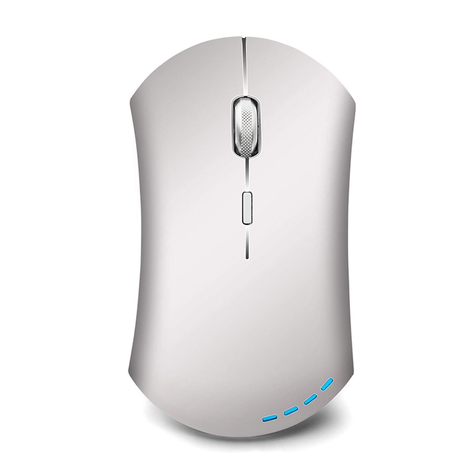 PENGQ Mouse Wireless Ultrasottile 2.4G, Rumore Inferiore, Adatto per PC, Notebook Computer, Computer Desktop, Mouse Ottico Mobile Portatile. (Color : Silver)